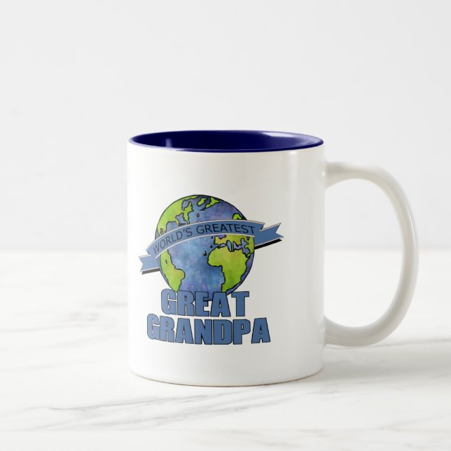 Der bestste große Großvater der Welt Zweifarbige Tasse (Rechts)