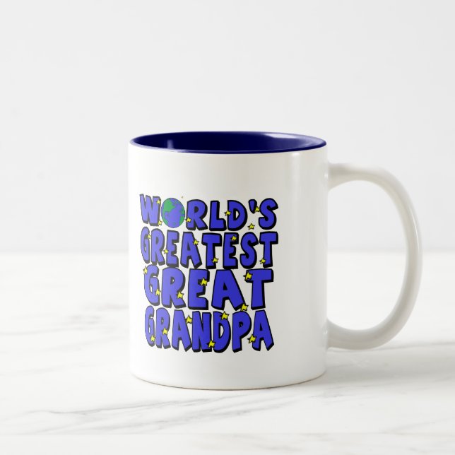 Der bestste große Großvater der Welt Zweifarbige Tasse (Rechts)