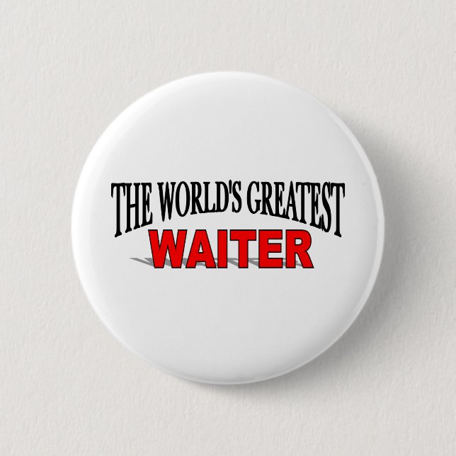 Der bestste Kellner der Welt Button (Vorderseite)