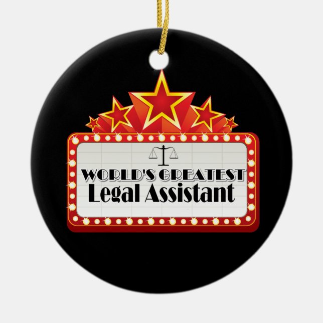 Der bestste legale Assistent der Welt Keramikornament (Vorne)