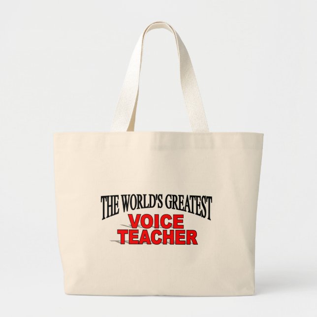 Der bestste Lehrer der Welt Sprach Jumbo Stoffbeutel (Vorne)