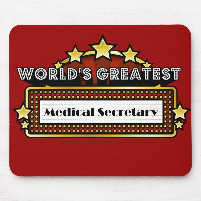 Der bestste medizinische Sekretär der Welt Mousepad (Vorne)