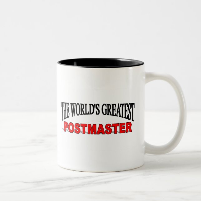Der bestste Postmeister der Welt Zweifarbige Tasse (Rechts)