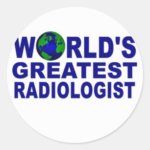 Der bestste Radiologe der Welt Runder Aufkleber