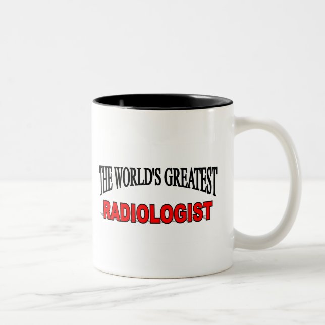 Der bestste Radiologe der Welt Zweifarbige Tasse (Rechts)