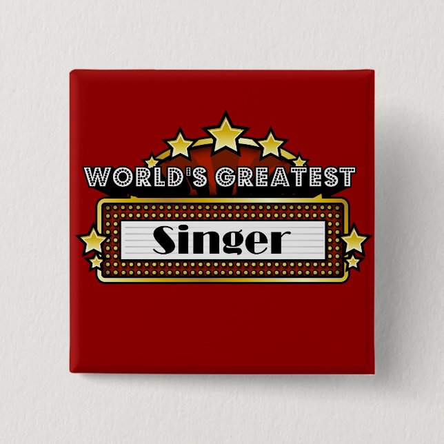 Der bestste Sänger der Welt Button (Vorderseite)