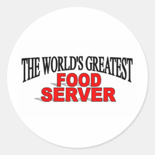 Der bestste Server der Welt Nahrungsmittel Runder Aufkleber