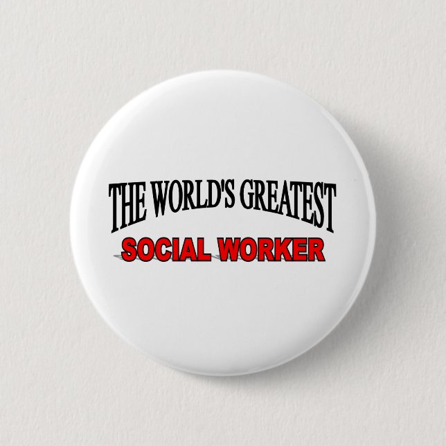 Der bestste Sozialarbeiter der Welt Button (Vorderseite)