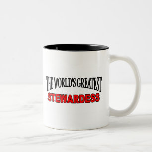 Der bestste Stewardess der Welt Zweifarbige Tasse