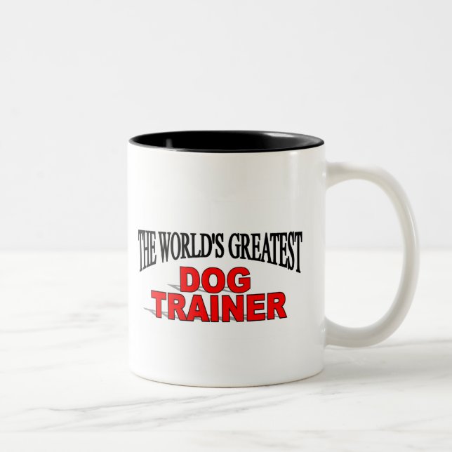 Der bestste Trainer der Welt Hunde Zweifarbige Tasse (Rechts)