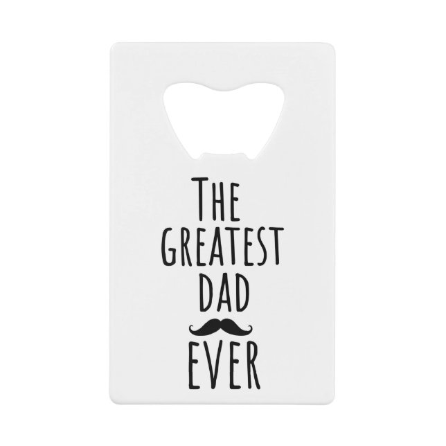 Der Bestste Vater aller Zeiten mit Mustache Geldbeutel Flaschenöffner (Vorderseite)