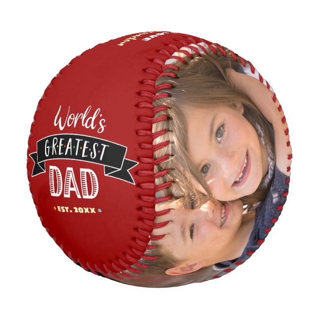 Der Bestste Vater der Roten Welt Moderne, kühne Ty Baseball (Schrägansicht)