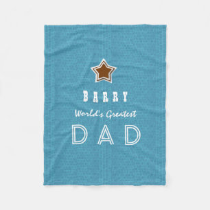 Der bestste VATER der Welt blauer Fleecedecke