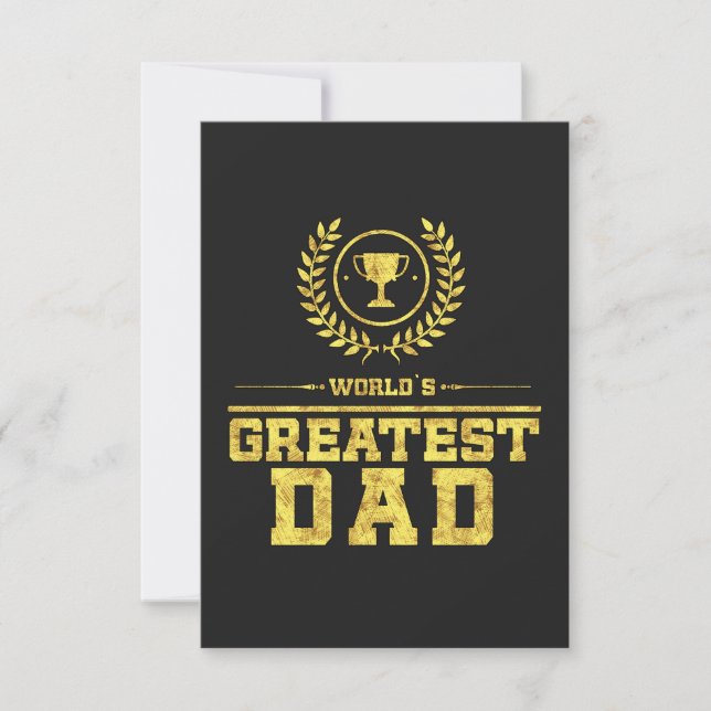 Der Bestste VATER der Welt - die Trophäe des Vater Dankeskarte (Vorderseite)
