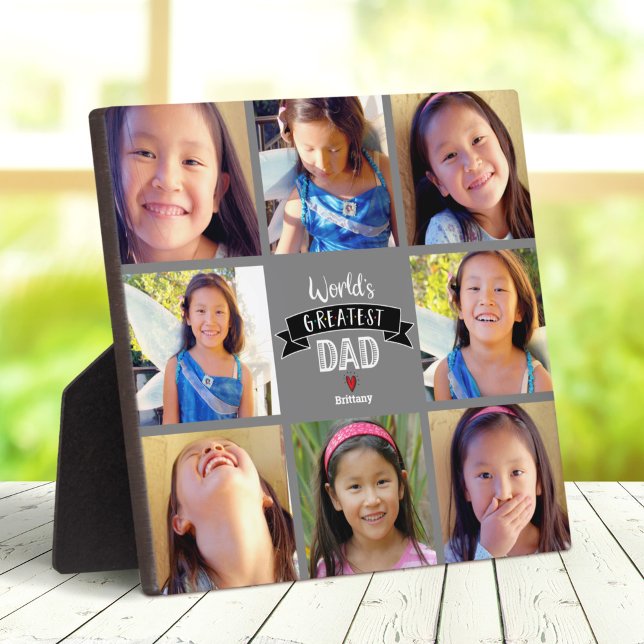 Der Bestste Vater der Welt Moderne 8 Fotocollage G Fotoplatte (Von Creator hochgeladen)