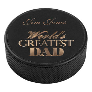 Der bestste Vater-elegante schwarze Eishockey Puck