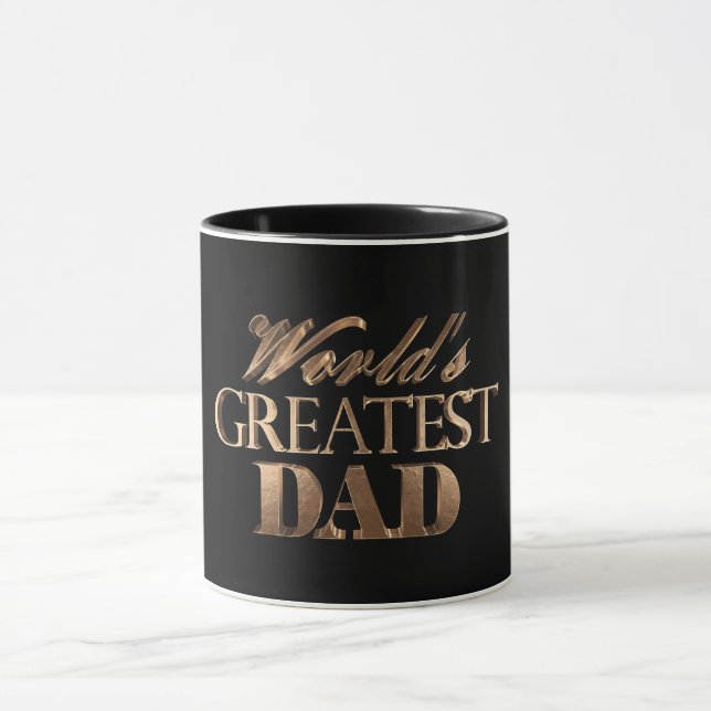 Der bestste Vater-elegante schwarze Tasse (Zentrum)