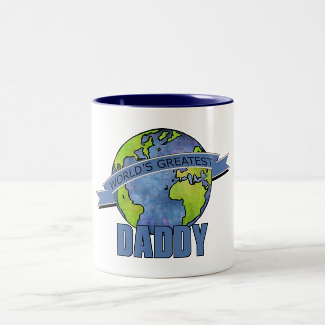 Der bestste Vati der Welt Zweifarbige Tasse (Mittel)