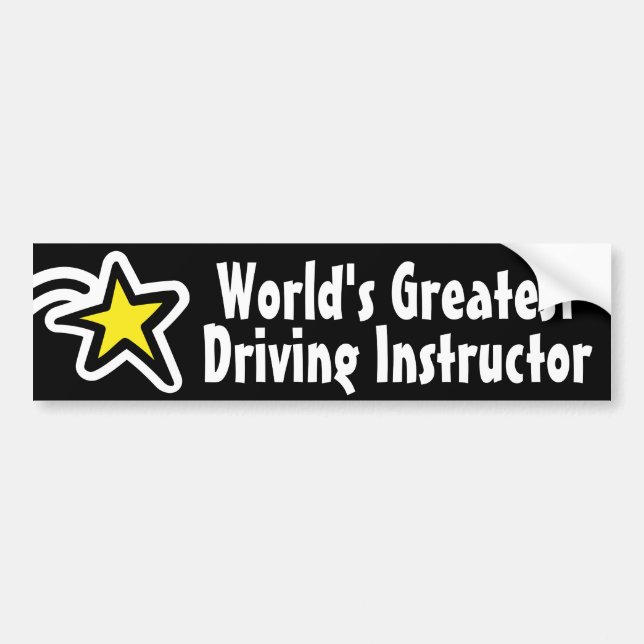 Der bestster treibende Lehrer der Welt/Lehrer Autoaufkleber (Vorne)