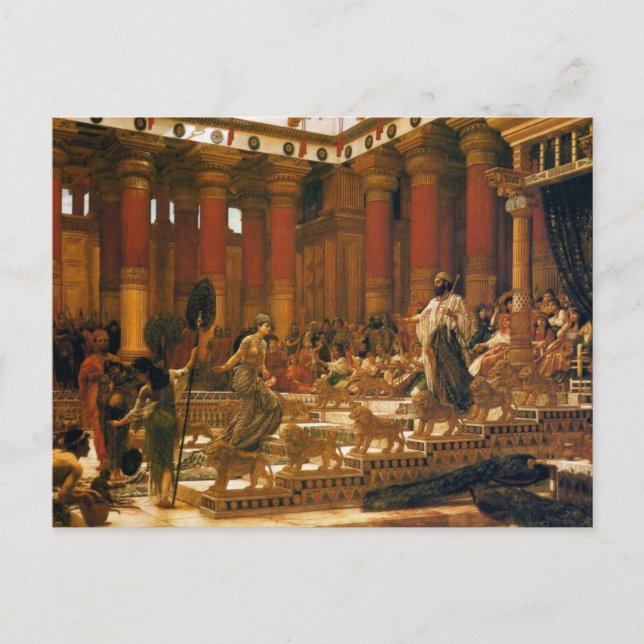 Der Besuch der Königin von Sheba bei König Salomon Postkarte (Vorderseite)