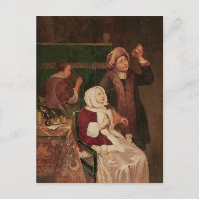 Der Besuch des Arztes Postkarte (Vorderseite)