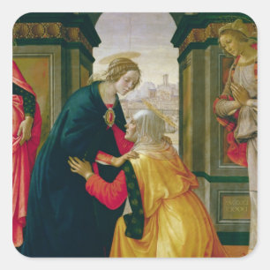 Der Besuch von 1491 Quadratischer Aufkleber
