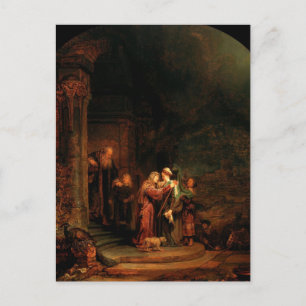 Der Besuch von Rembrandt Postcard Postkarte