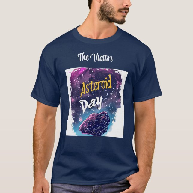 Der Besucher: Night Sky Magic Comet und Asteroid T-Shirt (Vorderseite)