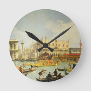Der Betrothal des venezianischen Doge Runde Wanduhr