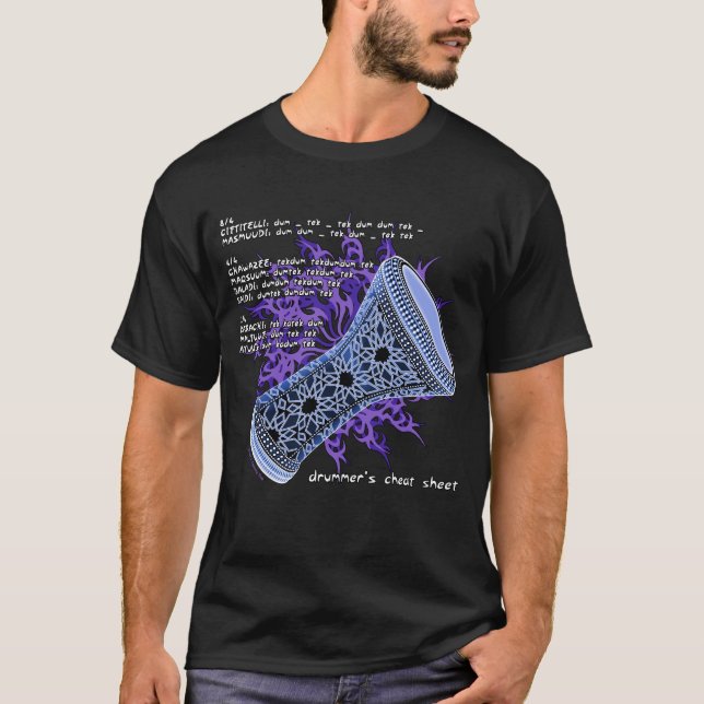 Der Betrüger-Blatt-Shirt des Schlagzeugers T-Shirt (Vorderseite)