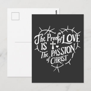 Der Beweis der Liebe ist die Passion Christi Postkarte