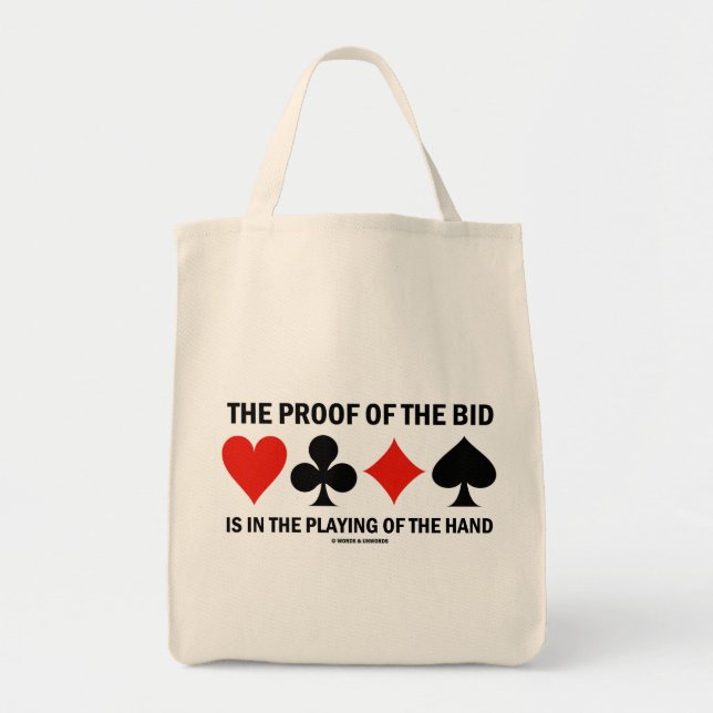Der Beweis für das Gebot liegt in der Hand Tragetasche (Vorne)
