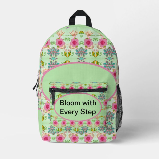 Der bezaubernde eklektische Garten: Diverse Blumen Bedruckter Rucksack (Vorderseite)