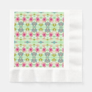 Der bezaubernde eklektische Garten: Diverse Blumen Serviette