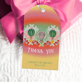 Der bezaubernde Emerald Hot Air Ballon Kindergebur Geschenkanhänger