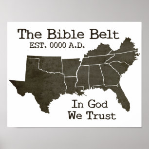 Der Bibel-Gurt im Gott vertrauen wir christlichem Poster
