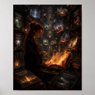 Der Bibliothekar verbrennt verbotene Zukünfte Poster