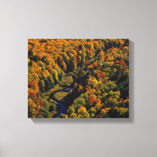 Der Big Carp River im Herbst in Porcupine Leinwanddruck