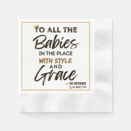 Der Big One 90's Hip Hop 1. Geburtstag/Baby Dusche Serviette
