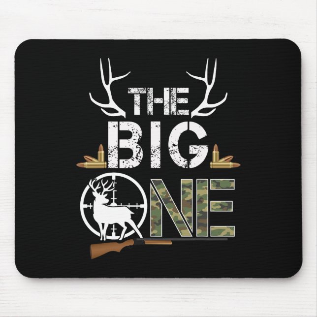Der Big One Birthday Boy Deer Hunter Camouflage 1s Mousepad (Vorne)