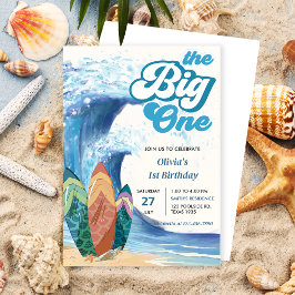 Der Big One Surf Beach zum 1. Geburtstag Einladung