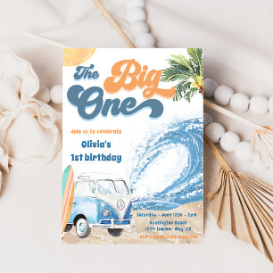 Der Big One Surf Beach zum 1. Geburtstag Einladung