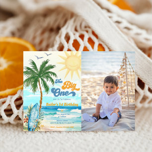 Der Big One Surf Beach zum 1. Geburtstag Einladung