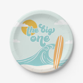 Der Big One Surf Beach zum 1. Geburtstag Pappteller