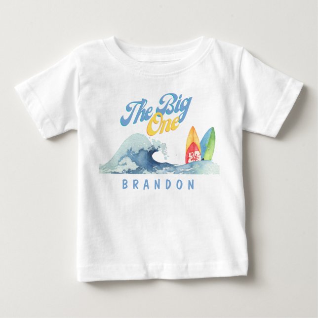 Der Big One Surf Shirt Individuelle Name zum erste (Vorderseite)