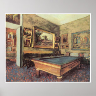 Der Billard-Raum bei Menil-Hubert, 1892, entgasen Poster