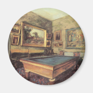 Der Billardraum bei Menil Hubert von Edgar Degas Magnet