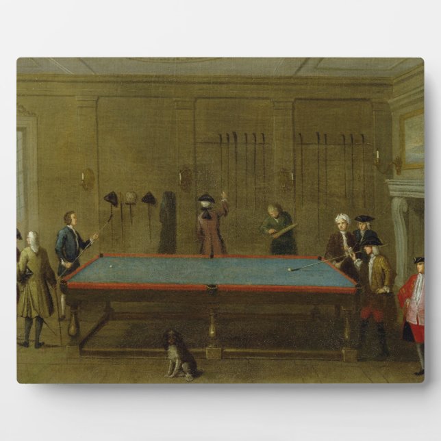 Der Billardsaal (Öl auf Leinwand) Fotoplatte (Vorderseite)