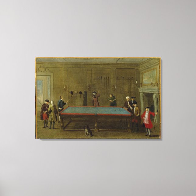 Der Billardsaal (Öl auf Leinwand) Leinwanddruck (Vorderseite)