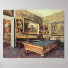 Der Billiardsaal in Menil Hubert von Edgar Degas Poster